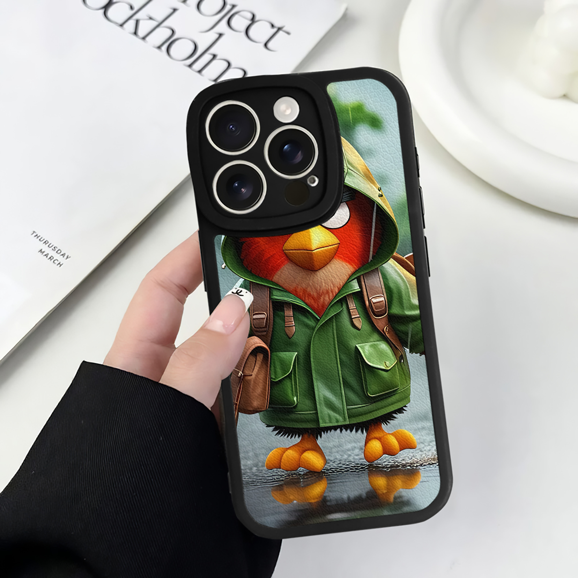 （画像用） Angry Birds アングリーバード 【iPhone 16シリーズ対応】シリコンスマホケース（レザー調） 材質：シリコン
